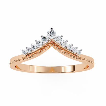 10K Rose Gold Lab Grown Diamond Stackable Band 0.15 ctw DAB-100