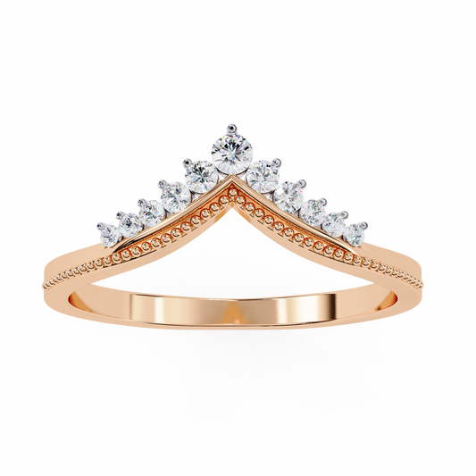 10K Rose Gold Lab Grown Diamond Stackable Band 0.15 ctw DAB-100
