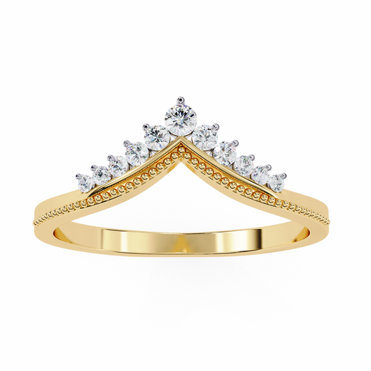 18K Yellow Gold Lab Grown Diamond Stackable Band 0.15 ctw DAB-100