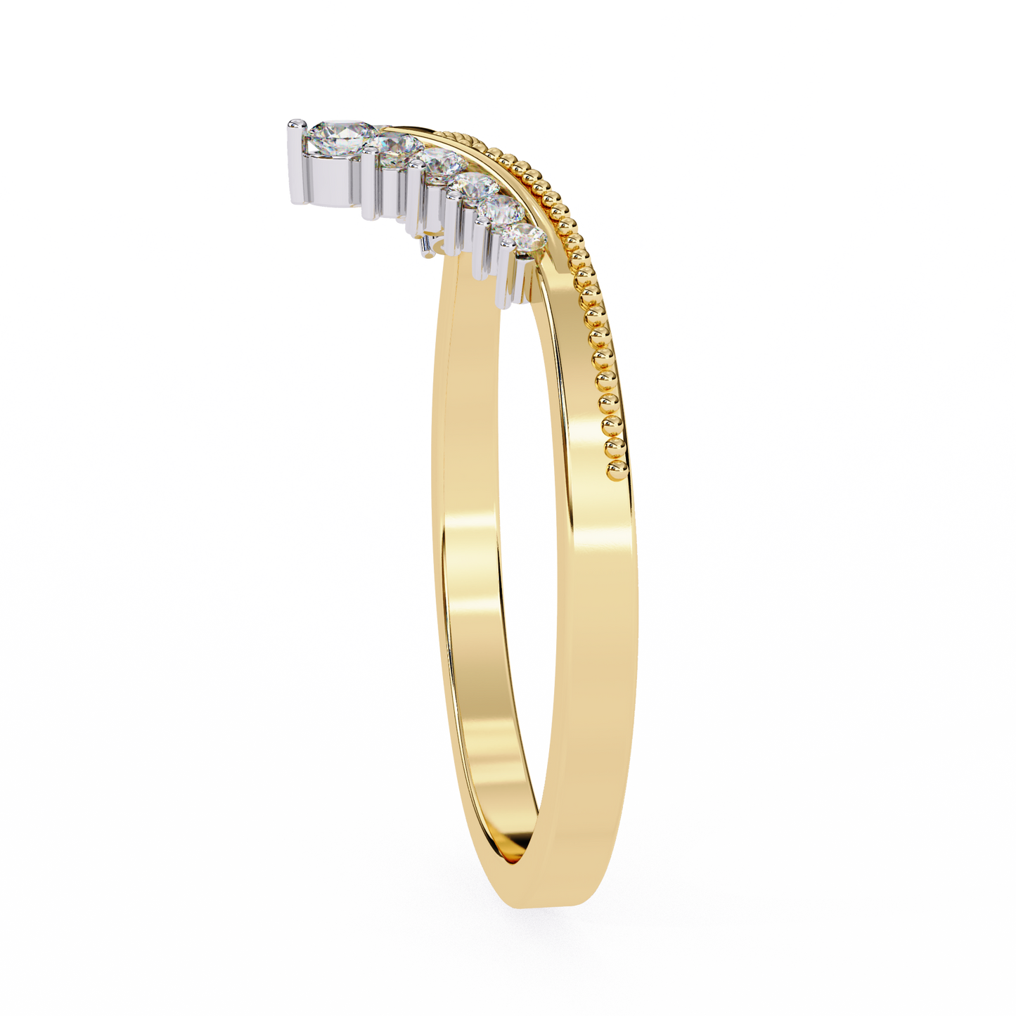 14K Yellow Gold Lab Grown Diamond Stackable Band 0.15 ctw DAB-100