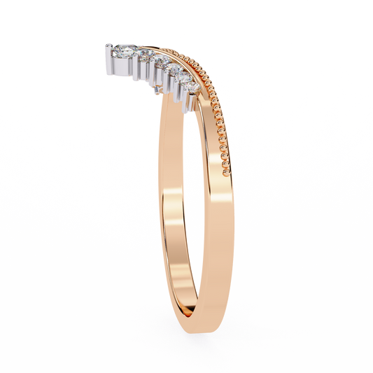 14K Rose Gold Lab Grown Diamond Stackable Band 0.15 ctw DAB-100