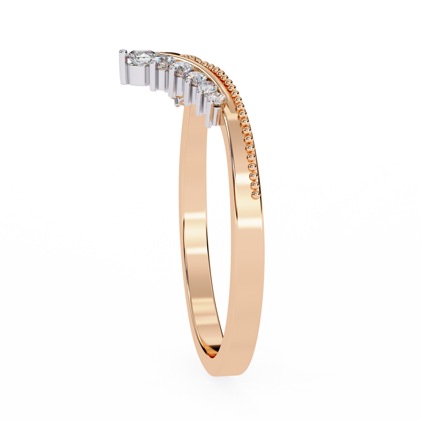10K Rose Gold Lab Grown Diamond Stackable Band 0.15 ctw DAB-100