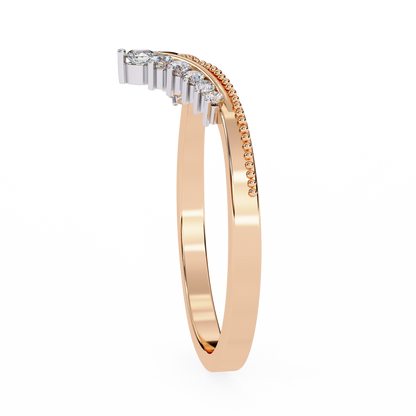 10K Rose Gold Lab Grown Diamond Stackable Band 0.15 ctw DAB-100