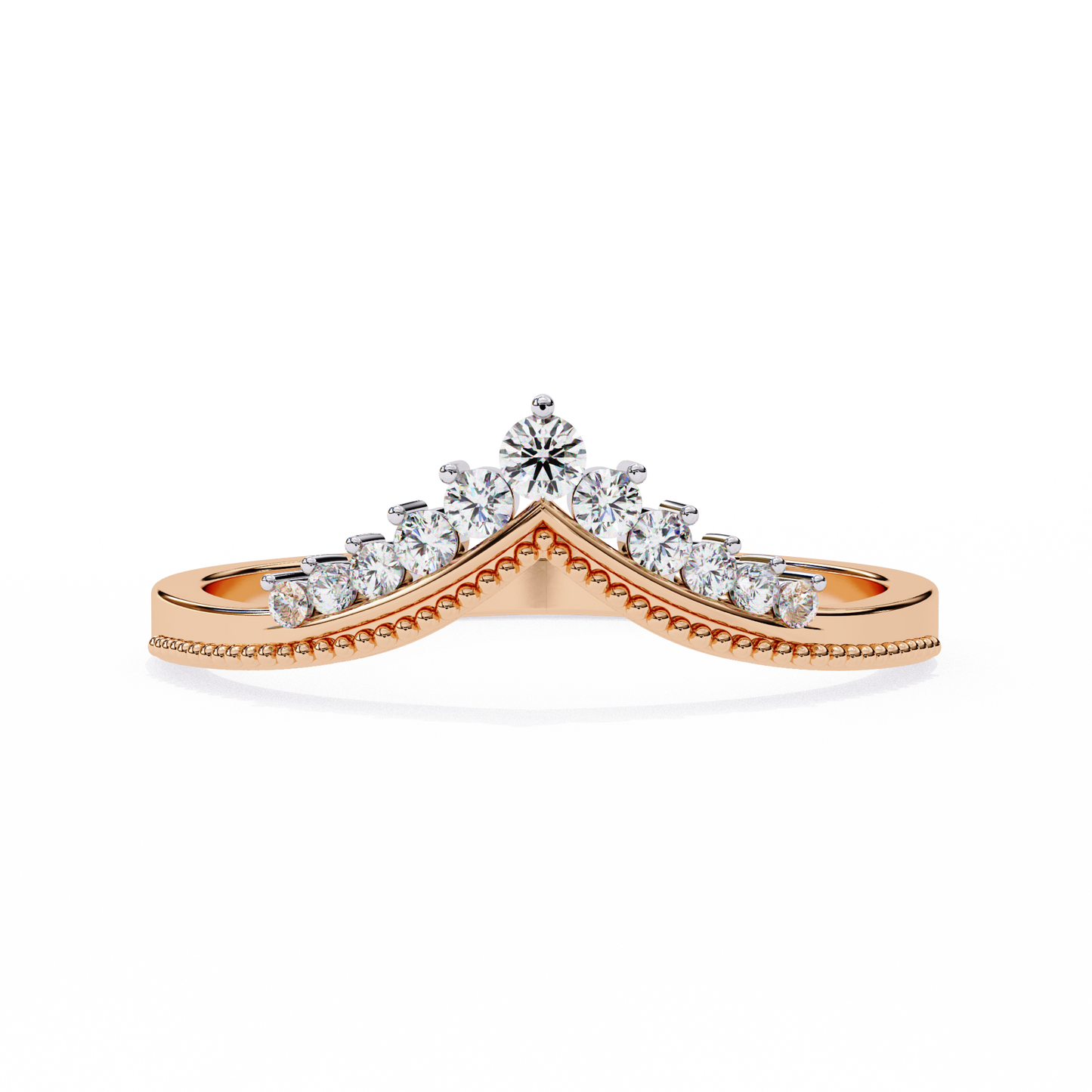 10K Rose Gold Lab Grown Diamond Stackable Band 0.15 ctw DAB-100
