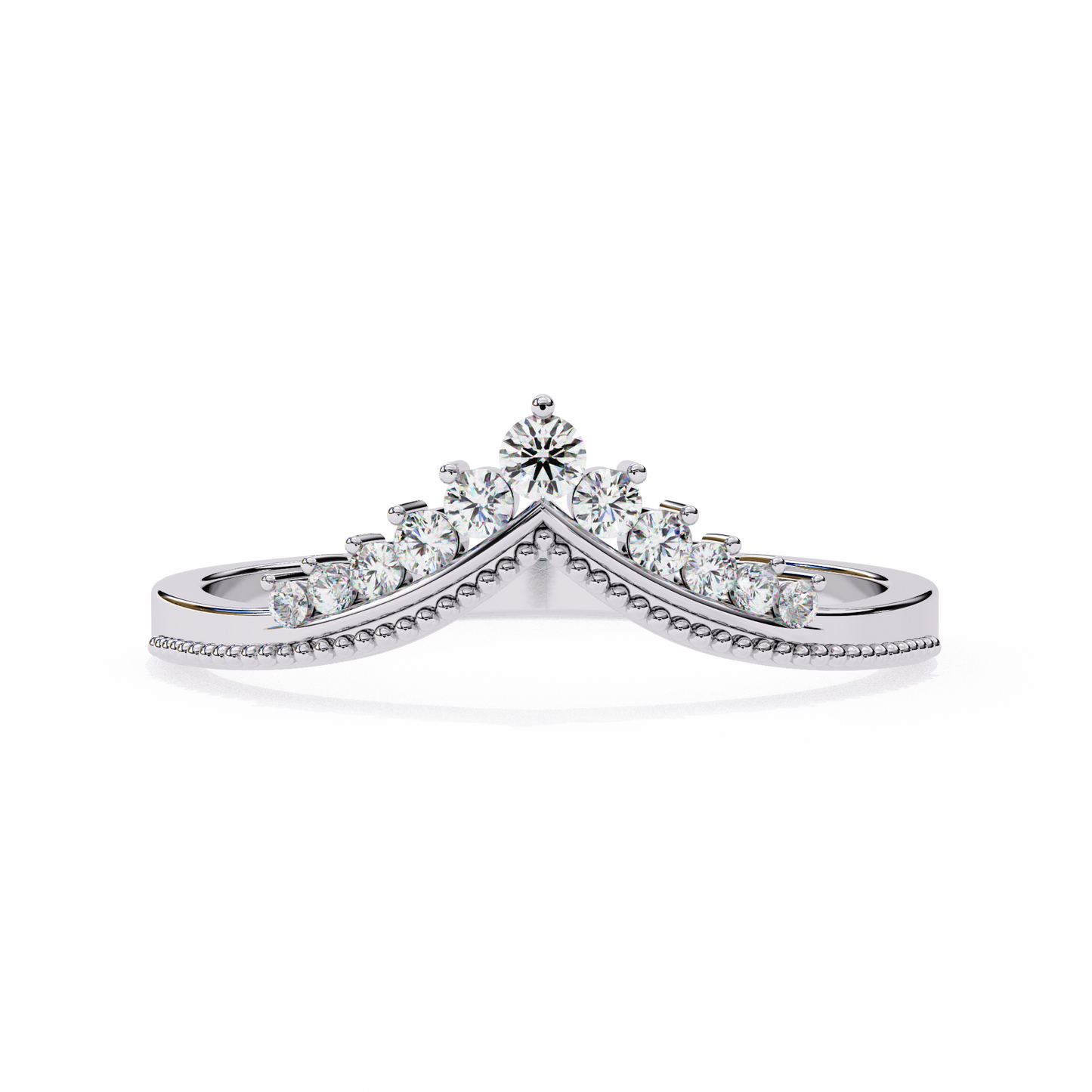18K White Gold Lab Grown Diamond Stackable Band 0.15 ctw DAB-100
