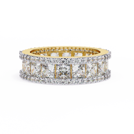 18K Yellow Gold Lab Grown Diamond Eternity Band 3.54 ctw DAB-112
