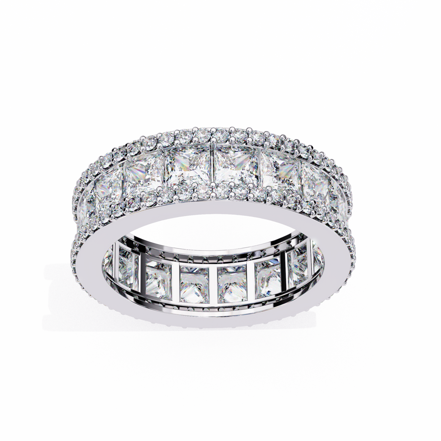 10K White Gold Lab Grown Diamond Eternity Band 3.54 ctw DAB-112