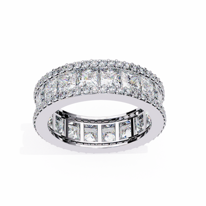 10K White Gold Lab Grown Diamond Eternity Band 3.54 ctw DAB-112