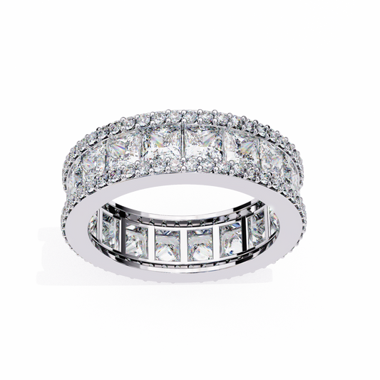 10K White Gold Lab Grown Diamond Eternity Band 3.54 ctw DAB-112