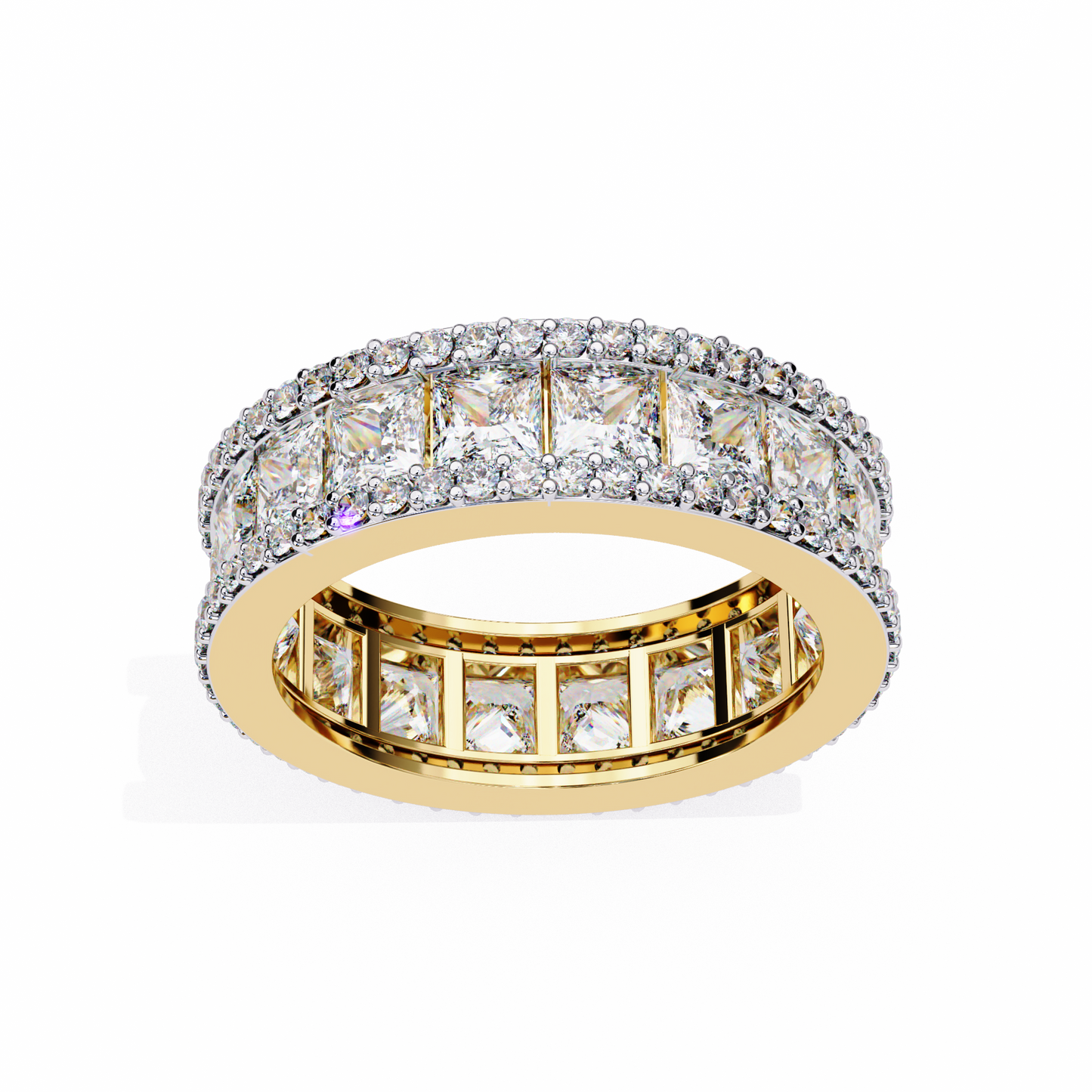 10K Yellow Gold Lab Grown Diamond Eternity Band 3.54 ctw DAB-112