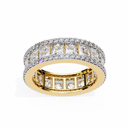 10K Yellow Gold Lab Grown Diamond Eternity Band 3.54 ctw DAB-112