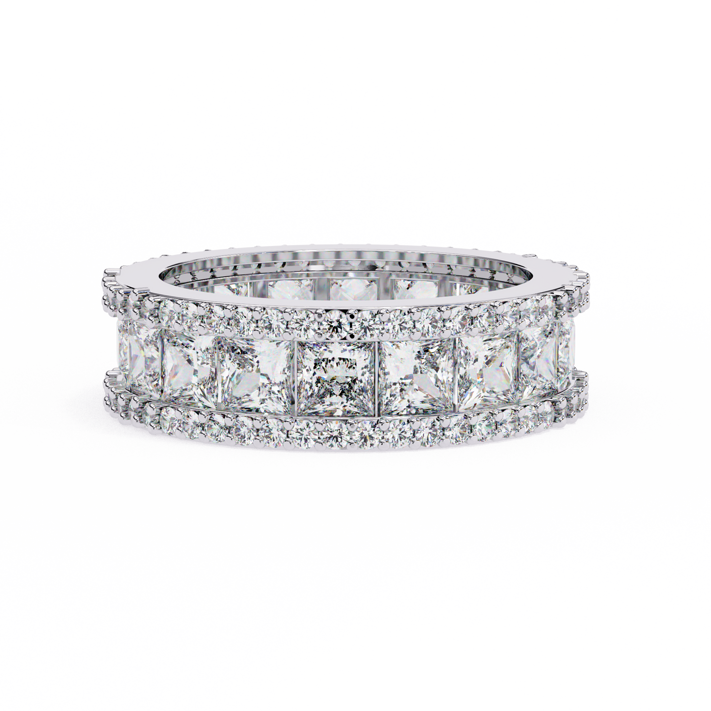 10K White Gold Lab Grown Diamond Eternity Band 3.54 ctw DAB-112