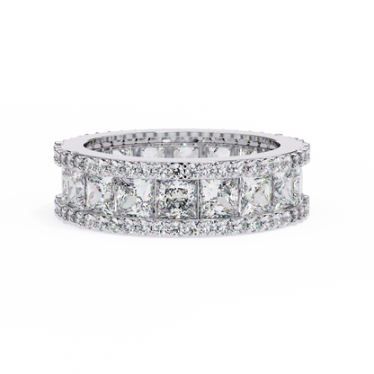10K White Gold Lab Grown Diamond Eternity Band 3.54 ctw DAB-112