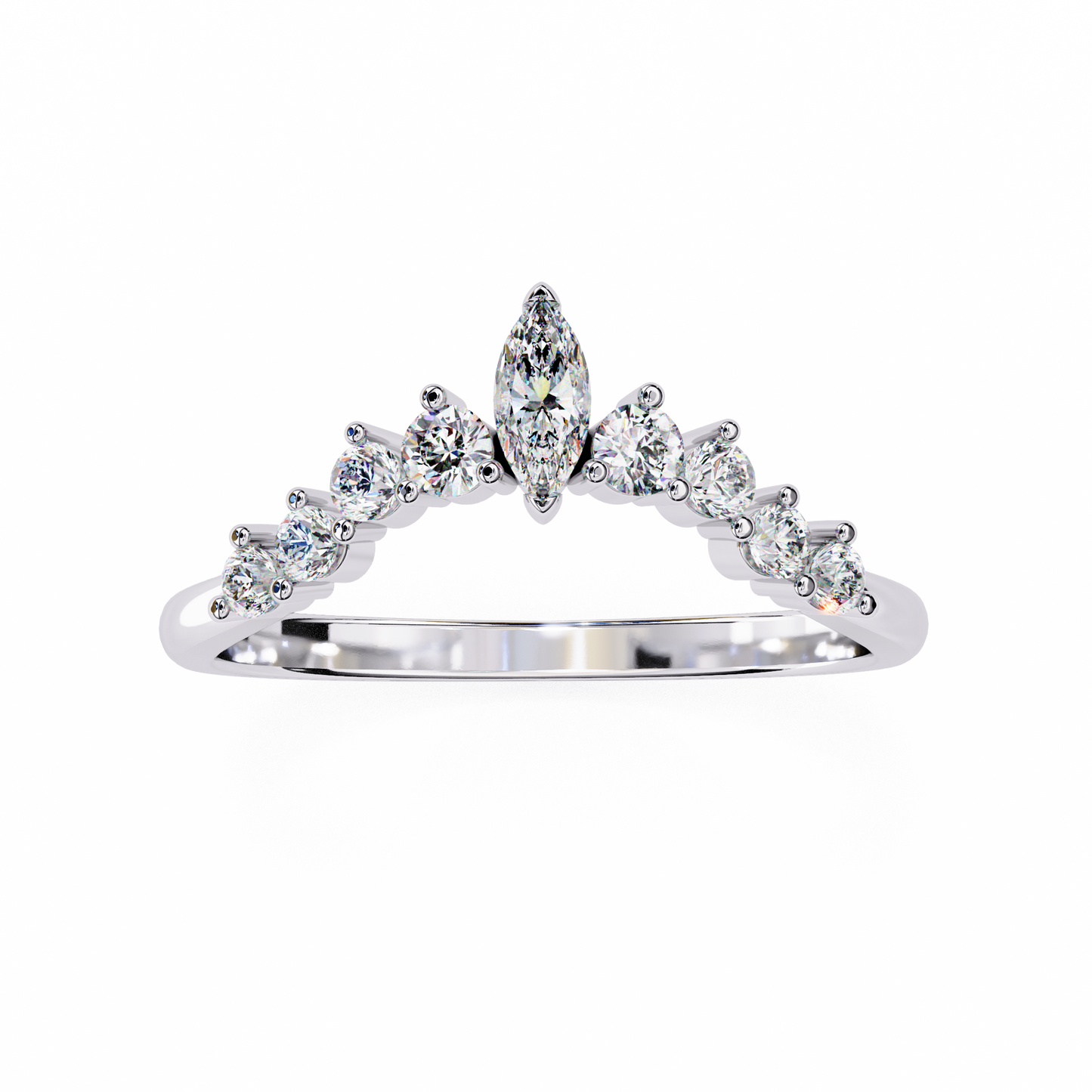 18K White Gold Lab Grown Diamond Stackable Band 0.39 ctw DAB-106