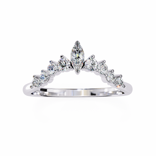 18K White Gold Lab Grown Diamond Stackable Band 0.39 ctw DAB-106
