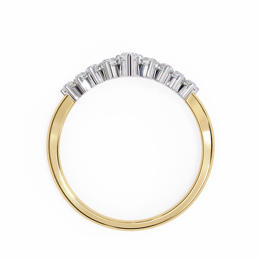 10K Two Tone Gold Lab Grown Diamond Stackable Band 0.39 ctw DAB-106