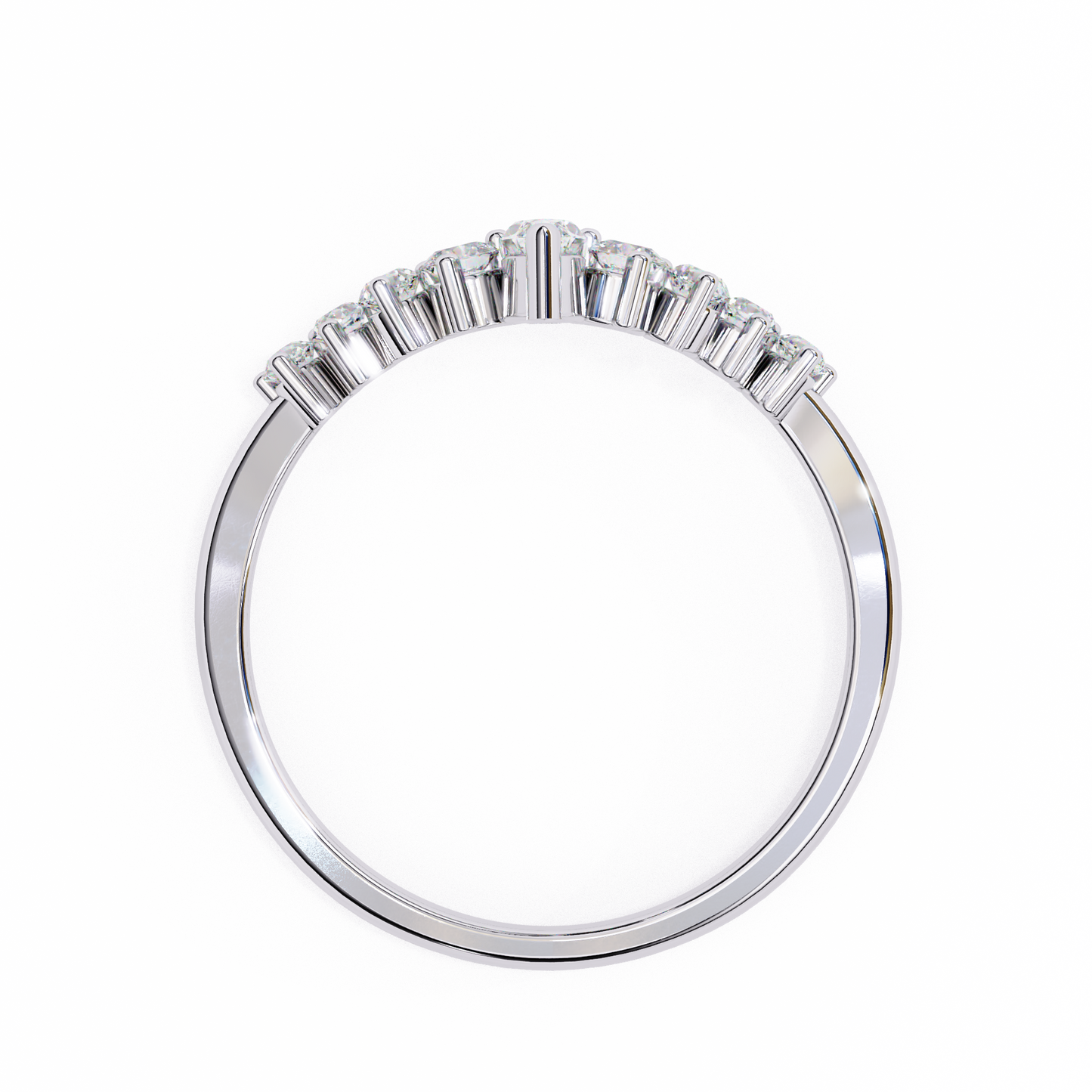 18K White Gold Lab Grown Diamond Stackable Band 0.39 ctw DAB-106