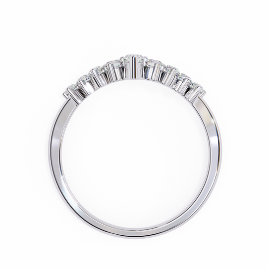 10K White Gold Lab Grown Diamond Stackable Band 0.39 ctw DAB-106