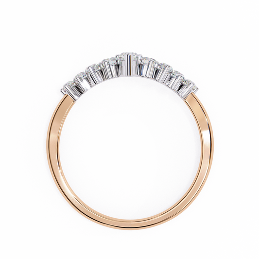 10K Two Tone Gold Lab Grown Diamond Stackable Band 0.39 ctw DAB-106