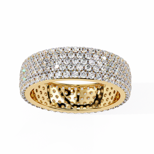 18K Yellow Gold Lab Grown Diamond Eternity Band 1.81 ctw DAB-111