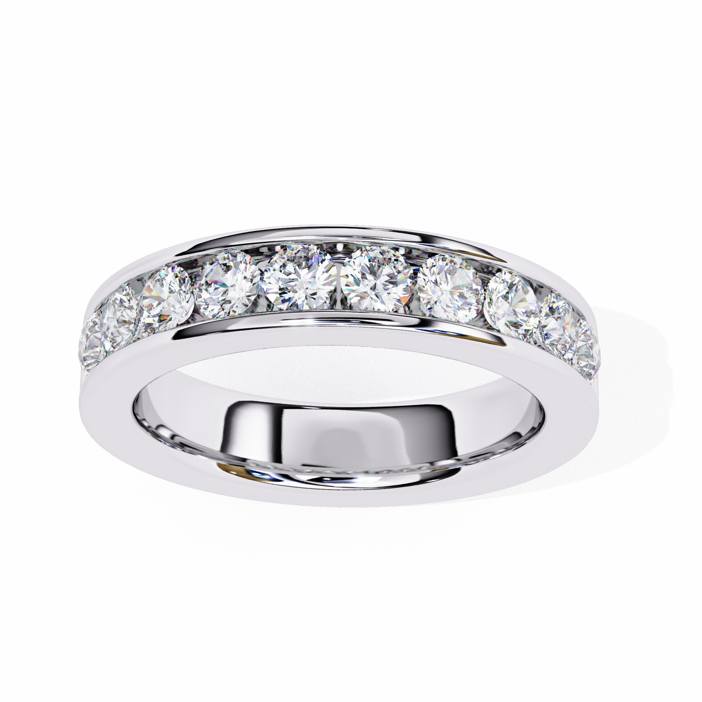 18K White Gold Lab Grown Diamond Stackable Band 1.01 ctw DAB-105