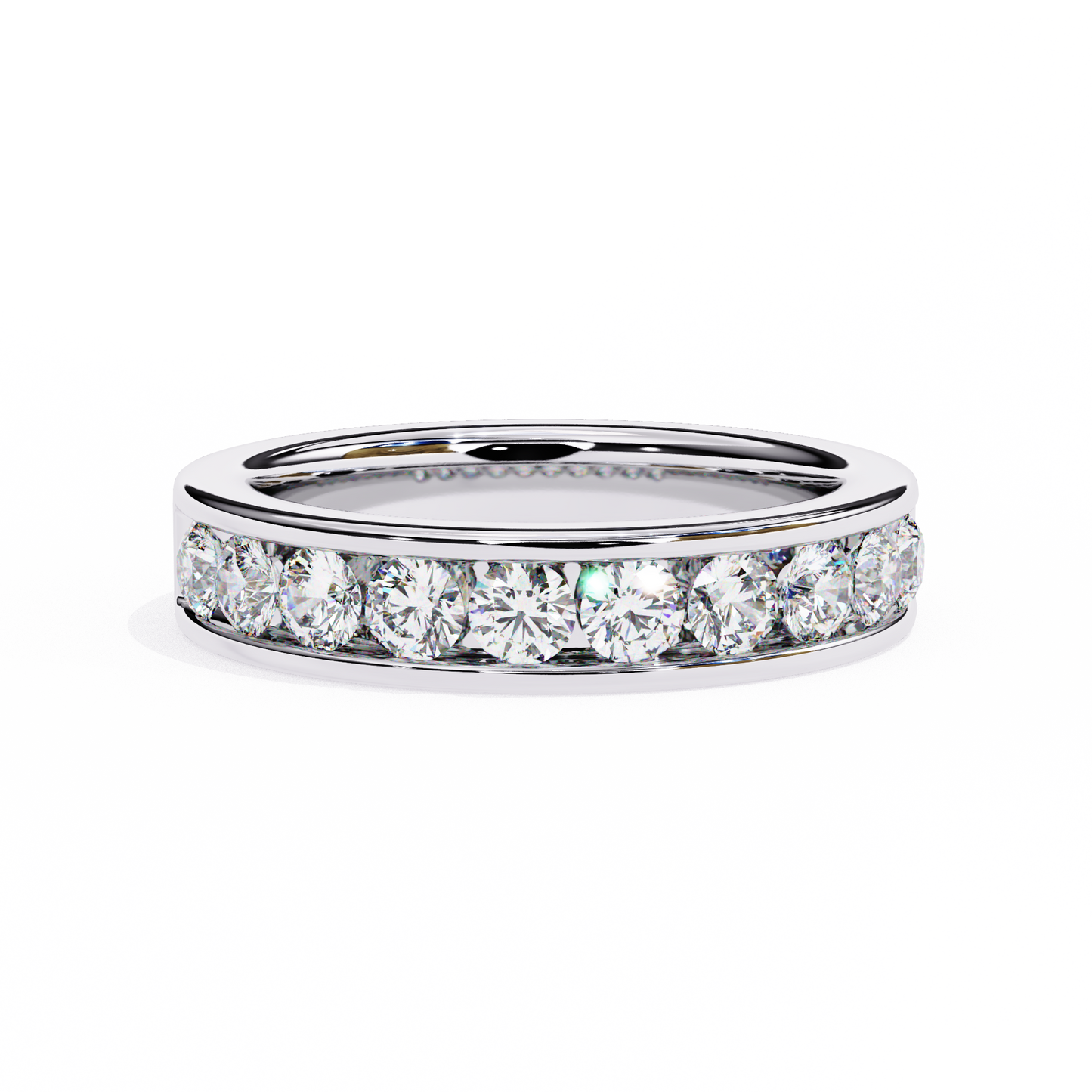 18K White Gold Lab Grown Diamond Stackable Band 1.01 ctw DAB-105