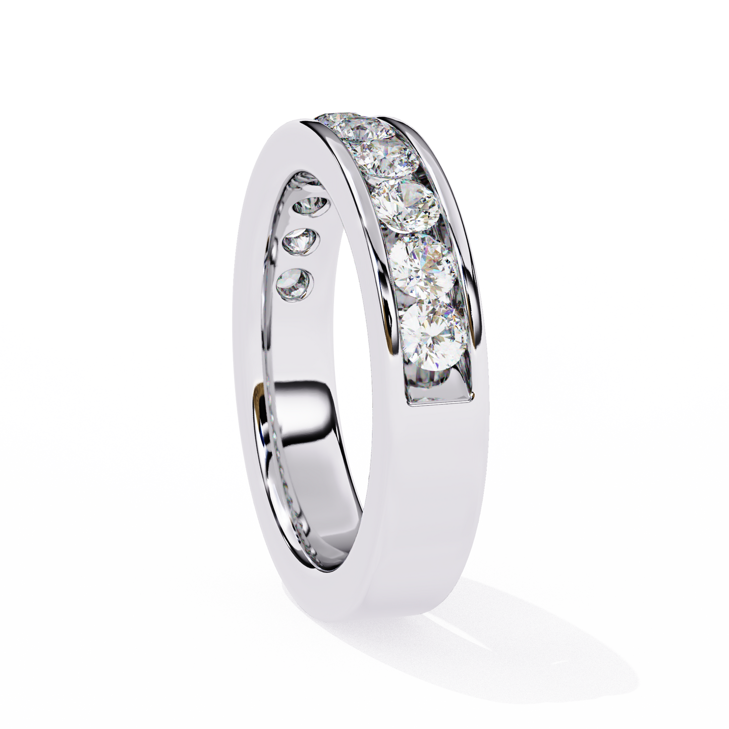 18K White Gold Lab Grown Diamond Stackable Band 1.01 ctw DAB-105