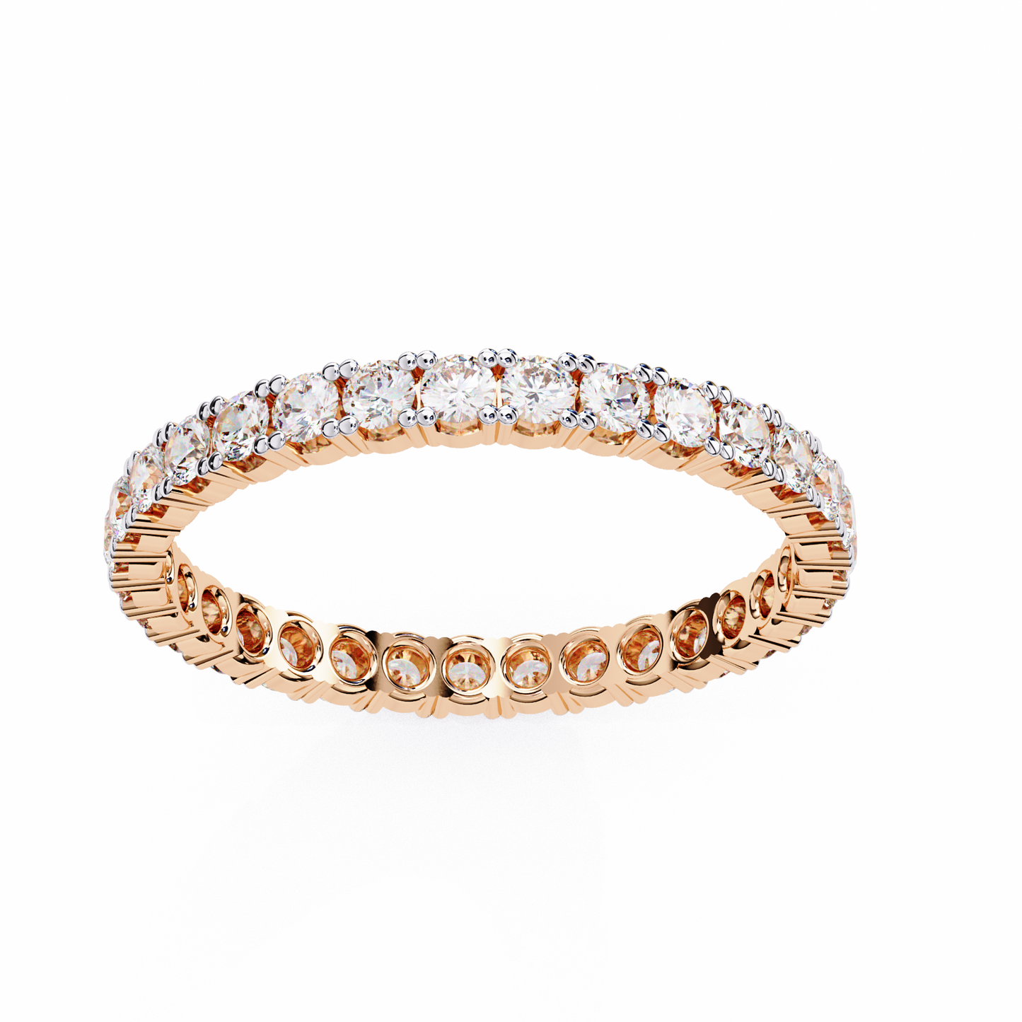 14K Rose Gold Lab Grown Diamond Eternity Band 0.99 ctw DAB-114