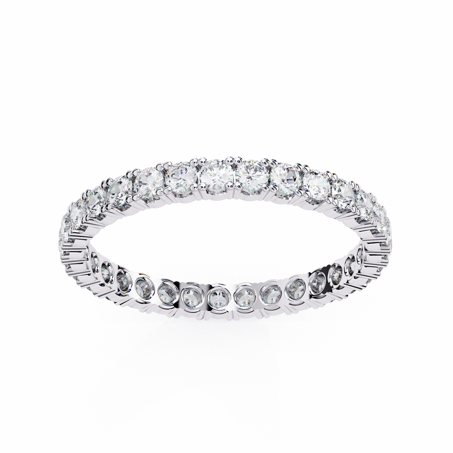 10K White Gold Lab Grown Diamond Eternity Band 0.99 ctw DAB-114