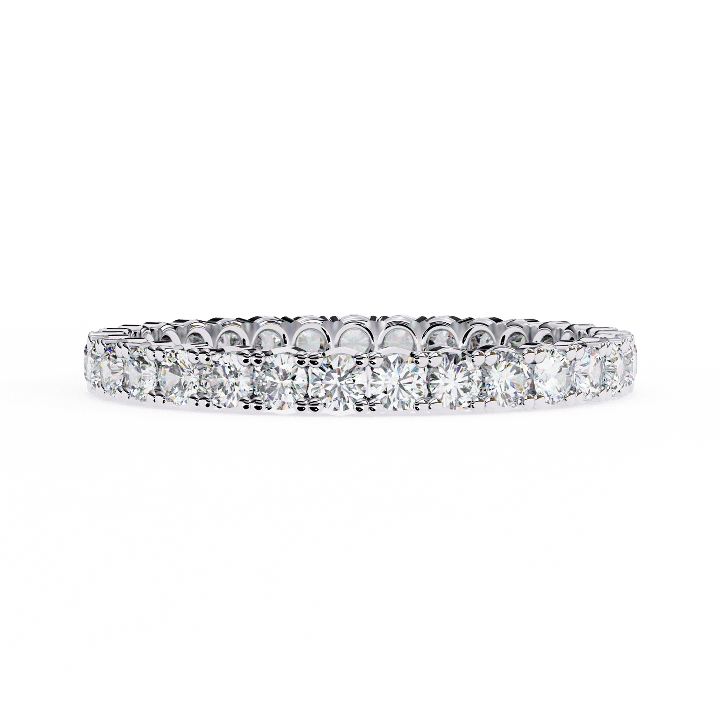 10K White Gold Lab Grown Diamond Eternity Band 0.99 ctw DAB-114