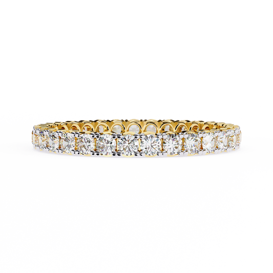 18K Yellow Gold Lab Grown Diamond Eternity Band 0.99 ctw DAB-114