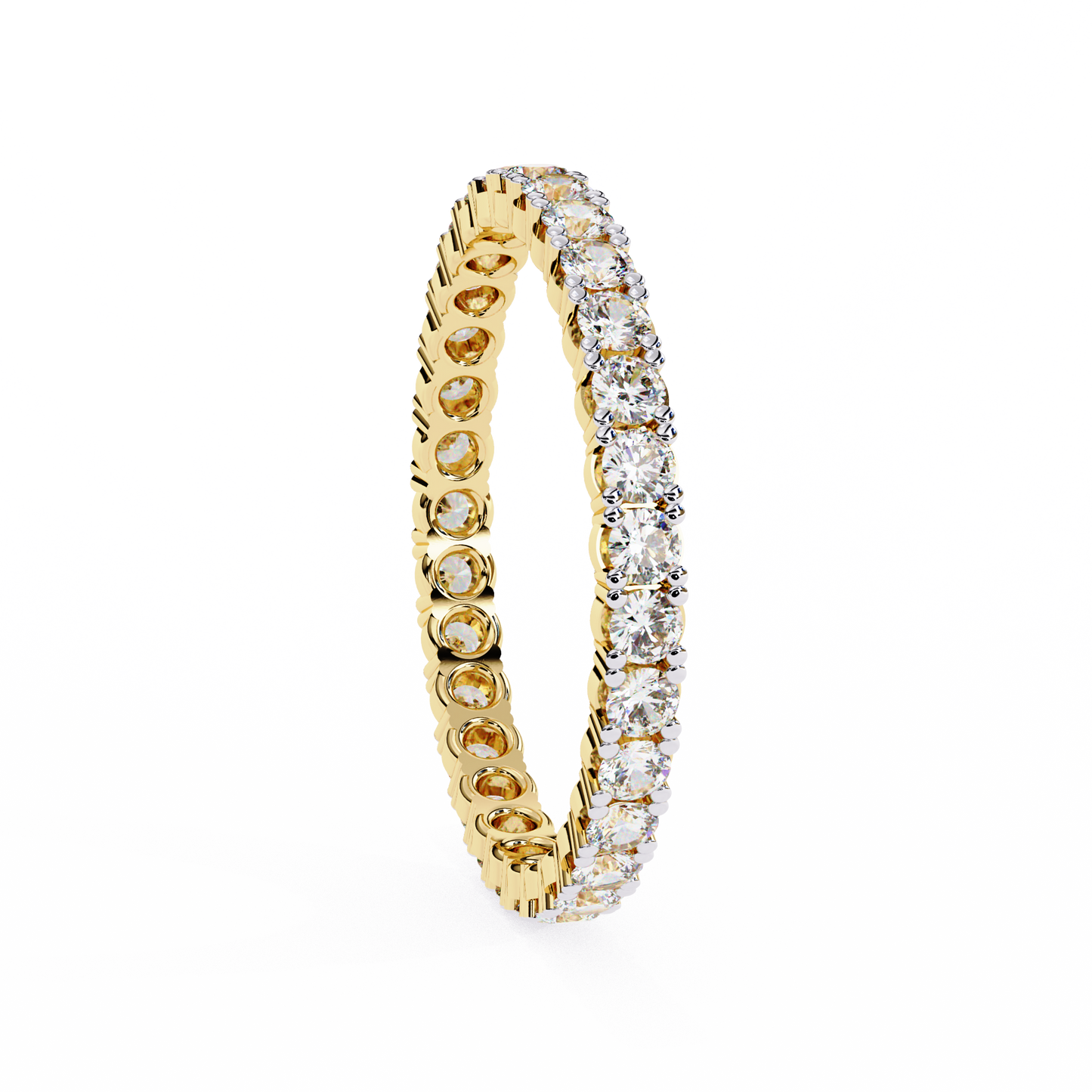 10K Yellow Gold Lab Grown Diamond Eternity Band 0.99 ctw DAB-114