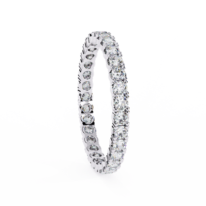 10K White Gold Lab Grown Diamond Eternity Band 0.99 ctw DAB-114