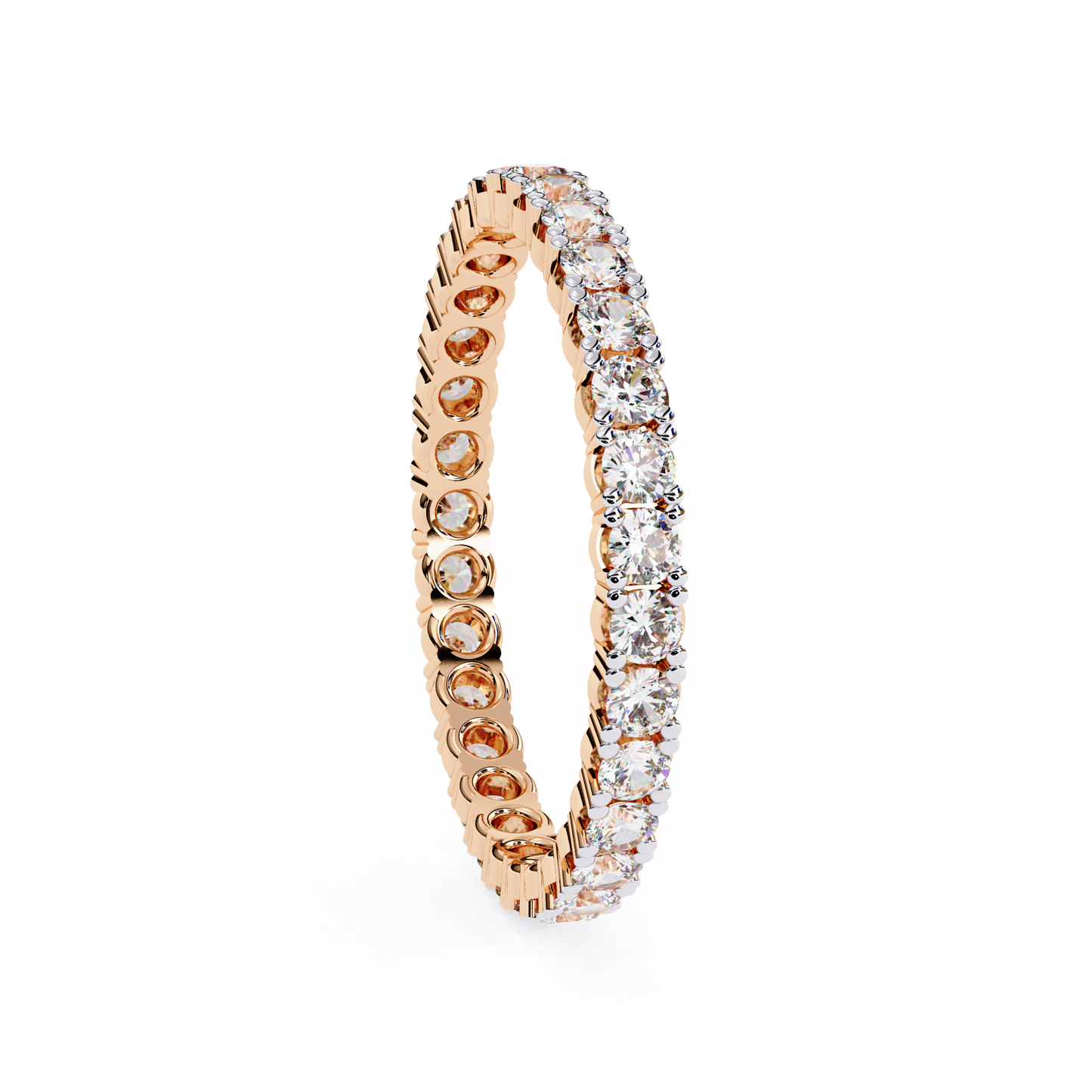 14K Rose Gold Lab Grown Diamond Eternity Band 0.99 ctw DAB-114