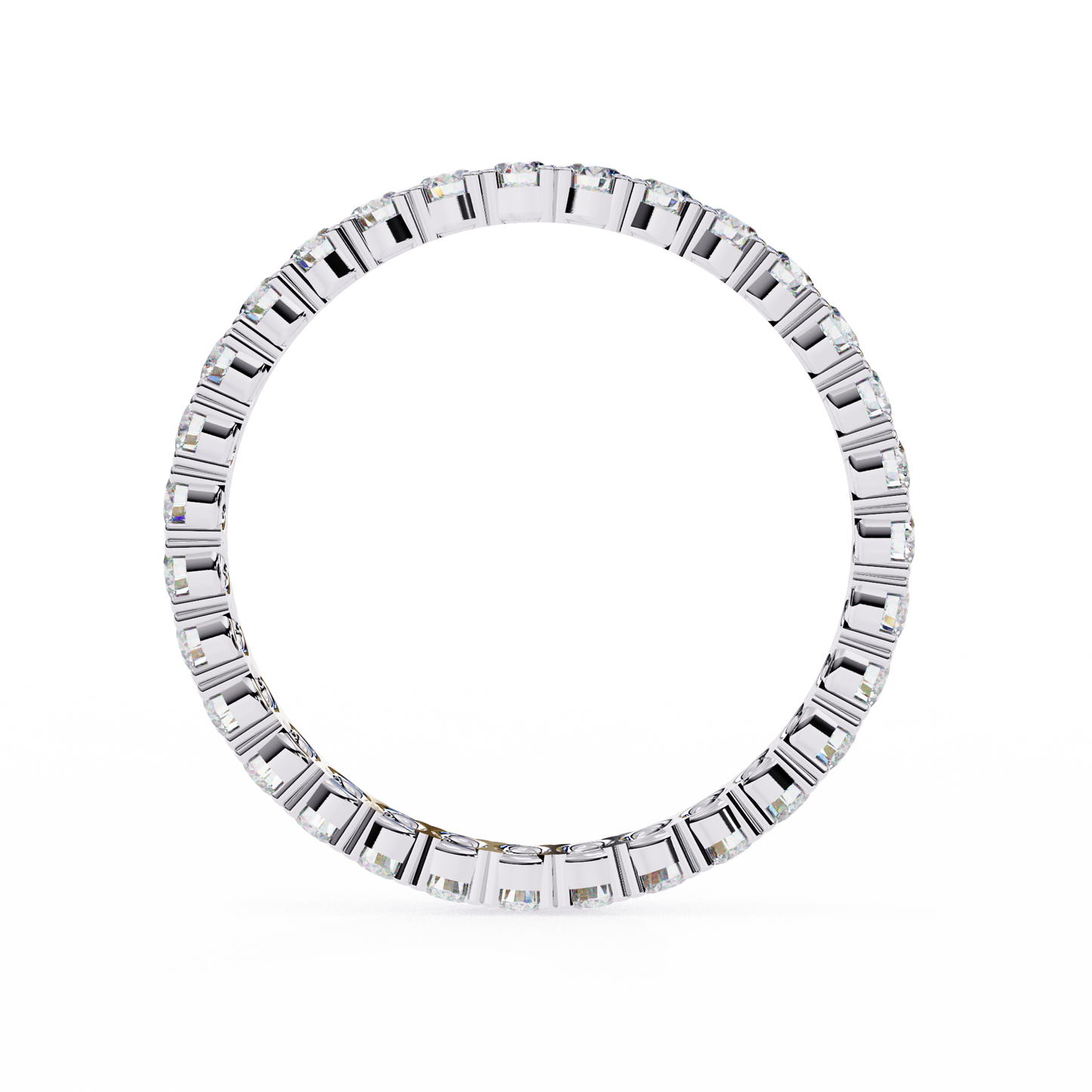 10K White Gold Lab Grown Diamond Eternity Band 0.99 ctw DAB-114