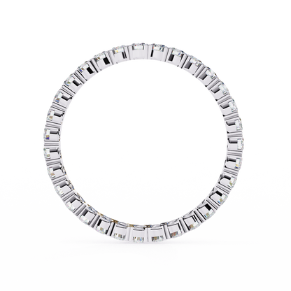 10K White Gold Lab Grown Diamond Eternity Band 0.99 ctw DAB-114