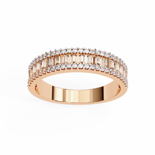 18K Rose Gold Lab Grown Diamond Stackable Band 0.60 ctw DAB-102