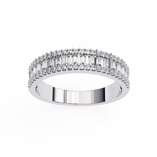10K White Gold Lab Grown Diamond Stackable Band 0.60 ctw DAB-102