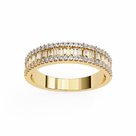 18K Yellow Gold Lab Grown Diamond Stackable Band 0.60 ctw DAB-102