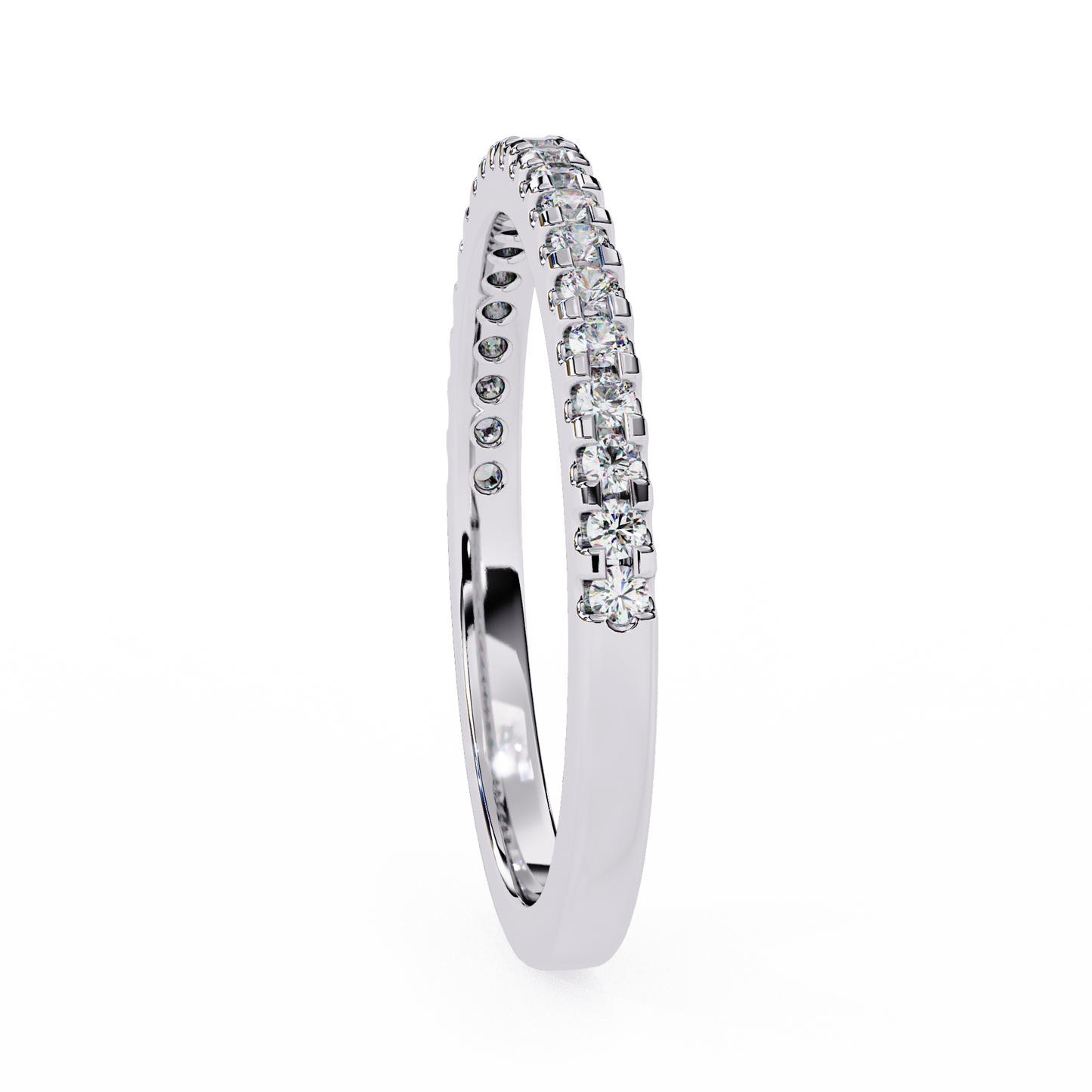 10K White Gold Lab Grown Diamond Stackable Band 0.22 ctw DAB-108