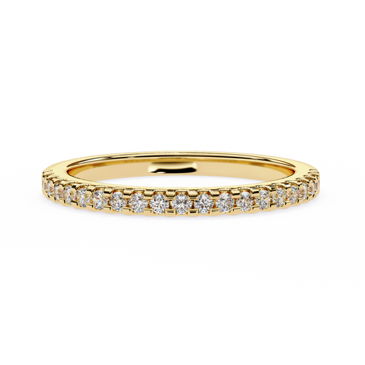 18K Yellow Gold Lab Grown Diamond Stackable Band 0.22 ctw DAB-108