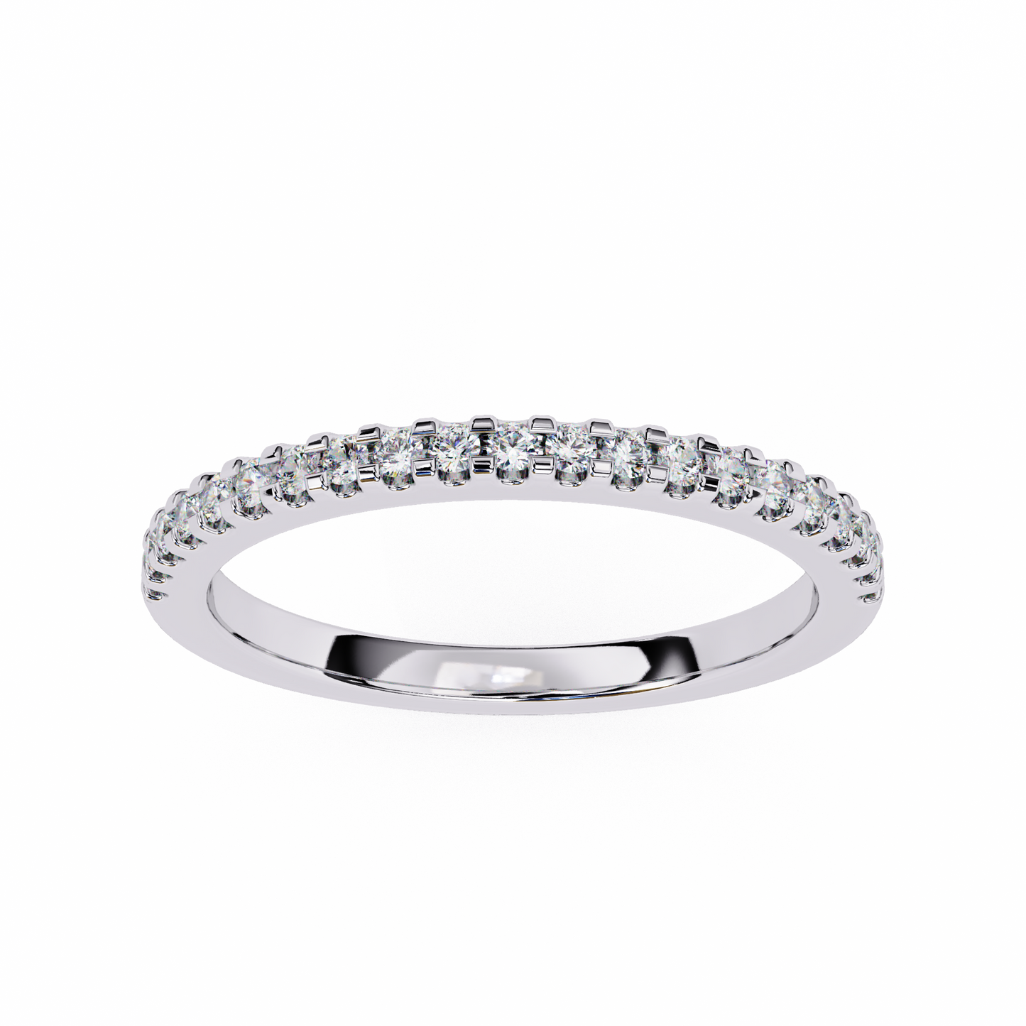 10K White Gold Lab Grown Diamond Stackable Band 0.22 ctw DAB-108