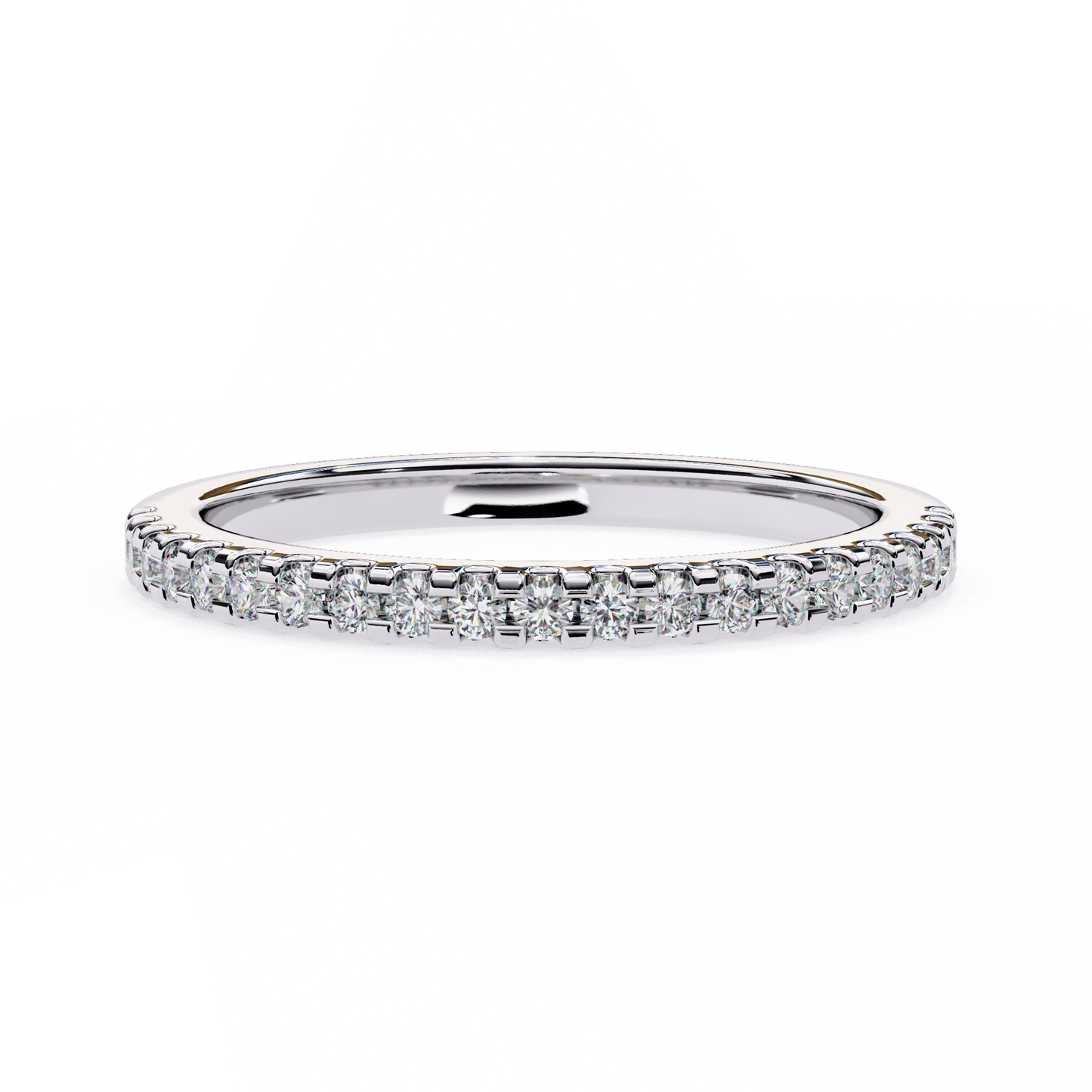 10K White Gold Lab Grown Diamond Stackable Band 0.22 ctw DAB-108