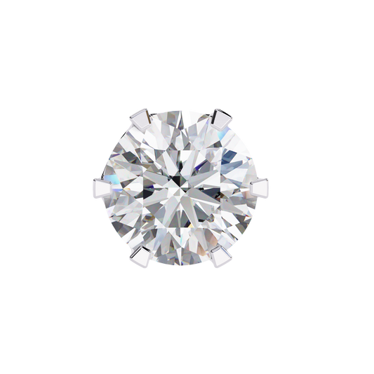 10K White Gold Lab Grown Diamond Solitaire Stud Earrings 2.50 ctw DAE-129