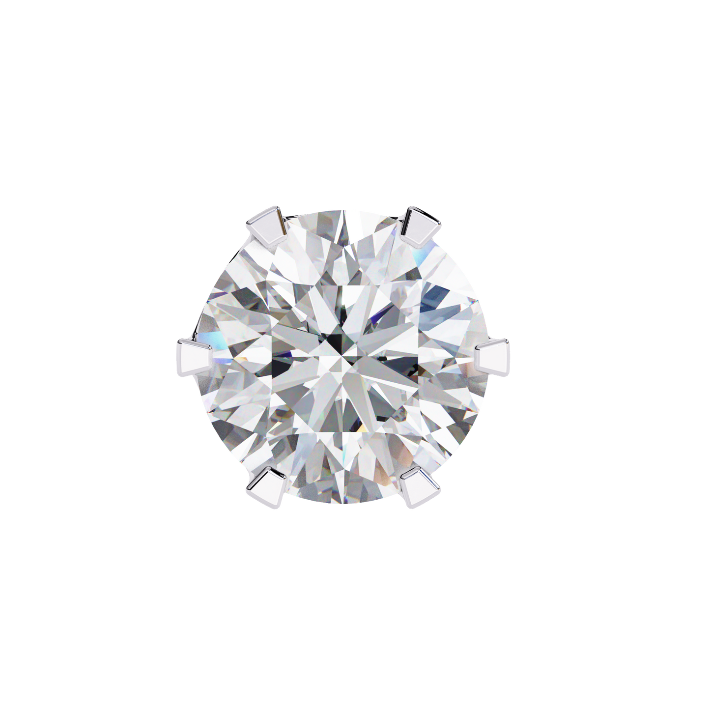 10K Rose Gold Lab Grown Diamond Solitaire Stud Earrings 2.50 ctw DAE-129