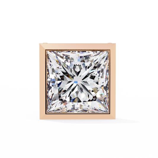 18K Rose Gold Lab Grown Diamond Solitaire Stud Earrings 1.75 ctw DAE-127