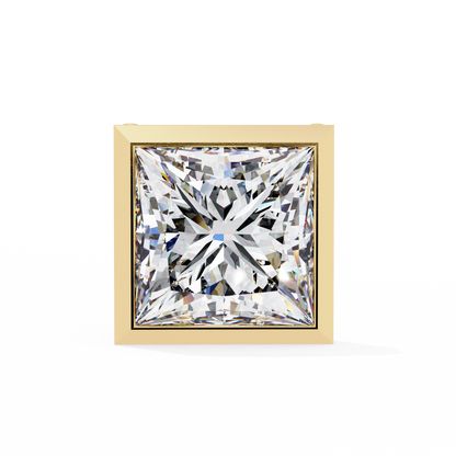 18K Yellow Gold Lab Grown Diamond Solitaire Stud Earrings 1.75 ctw DAE-127