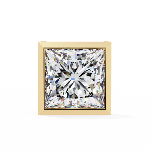 18K Yellow Gold Lab Grown Diamond Solitaire Stud Earrings 1.75 ctw DAE-127