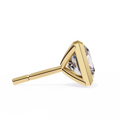 18K Yellow Gold Lab Grown Diamond Solitaire Stud Earrings 1.75 ctw DAE-127