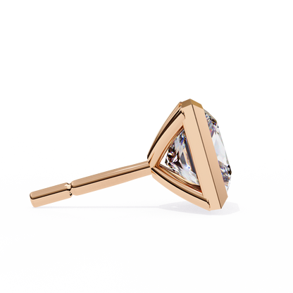 10K Rose Gold Lab Grown Diamond Solitaire Stud Earrings 1.75 ctw DAE-127